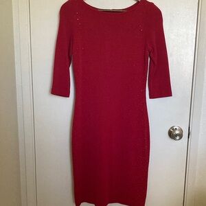 ST. JOHN Elegant Red Women's Dress